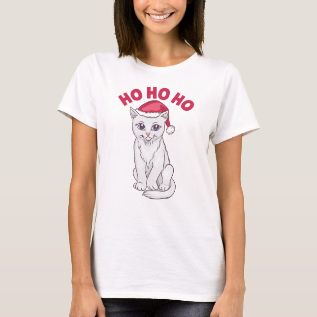 Camiseta Navidades Cat Ho Ho Ho Ho (Anverso)