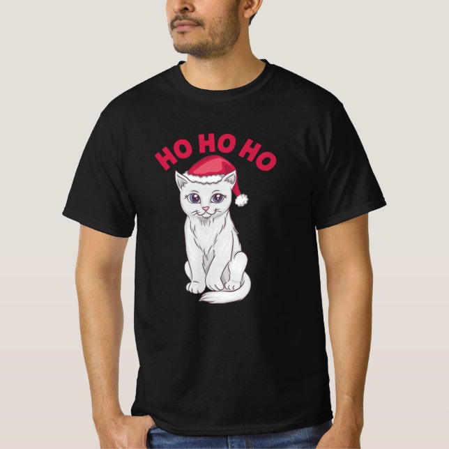 Camiseta Navidades Cat Ho Ho Ho Ho (Anverso)