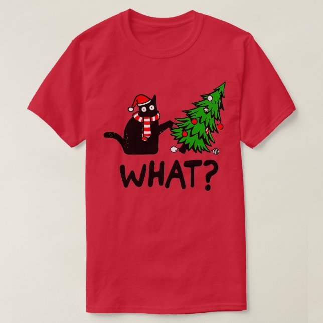 Camiseta Navidades Cat What (Diseño del anverso)
