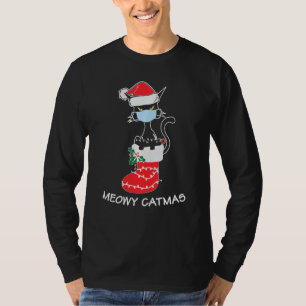 Camiseta Navidades Cats Tree Shirt Para Gato Mamá Meowy Ca