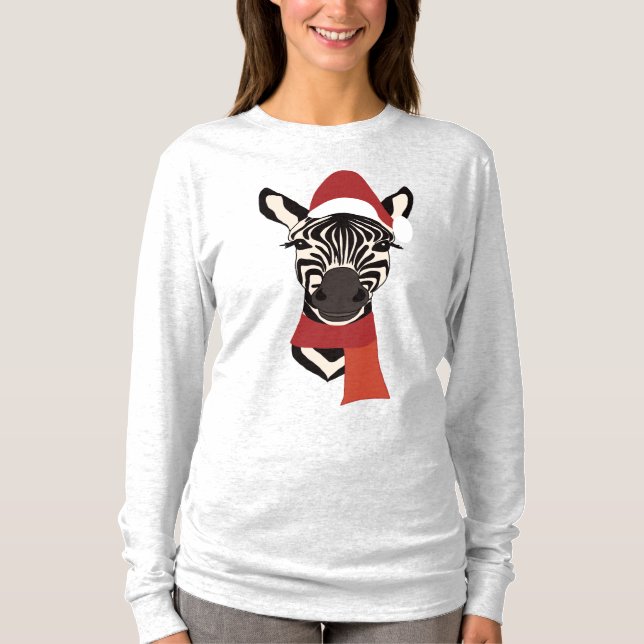 Camiseta Navidades cebra #1 (Anverso)