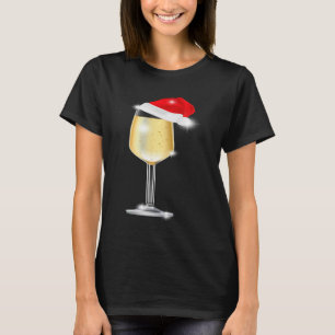 Camiseta Navidades Champagne Glass Santa Hat Bebe