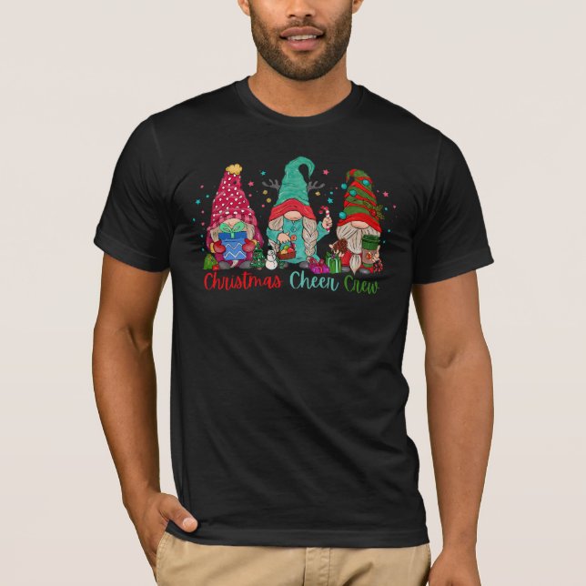 Camiseta Navidades Cheer Crew gnomes regalos de nieve a la  (Anverso)