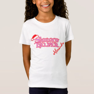 Camiseta Navidades chica auxiliar de santa Personalizada
