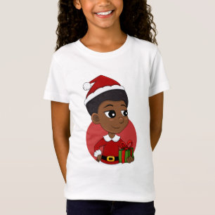 Camiseta Navidades chica con un personalizado africano