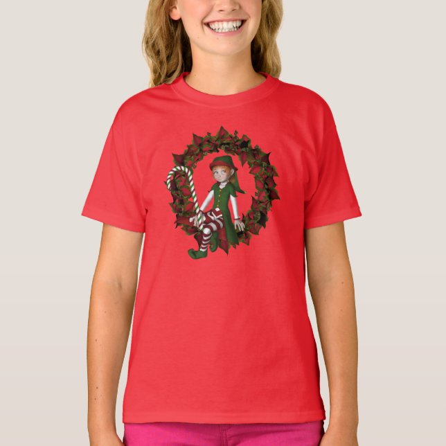 Camiseta Navidades Chica Elf En Una Fiesta Aburrida De Wrea (Anverso)