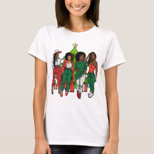 Camiseta Navidades Chica negra Magia Melanin Mujeres Sista