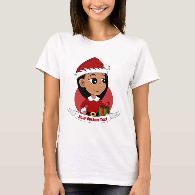 Camiseta Navidades chica personalizado T-Shirt (Anverso)