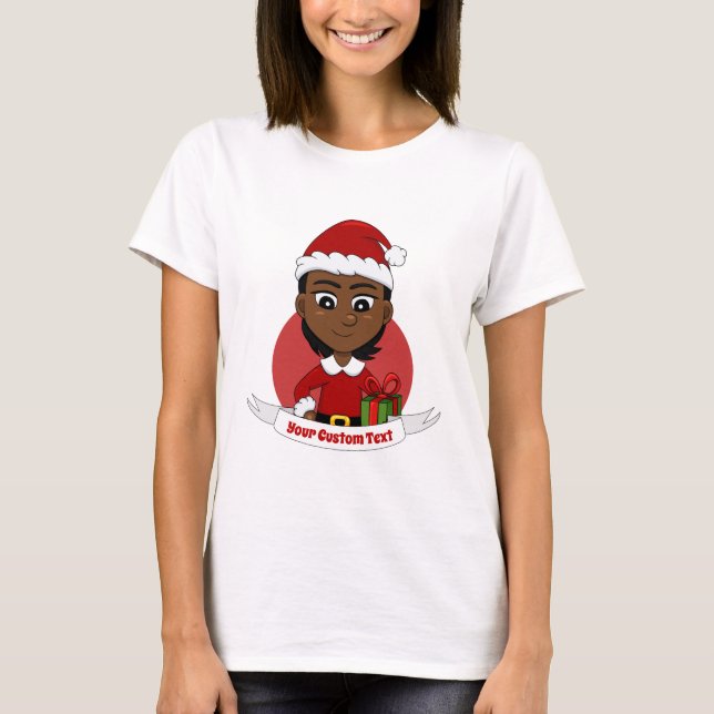 Camiseta Navidades chica personalizado T-Shirt (Anverso)
