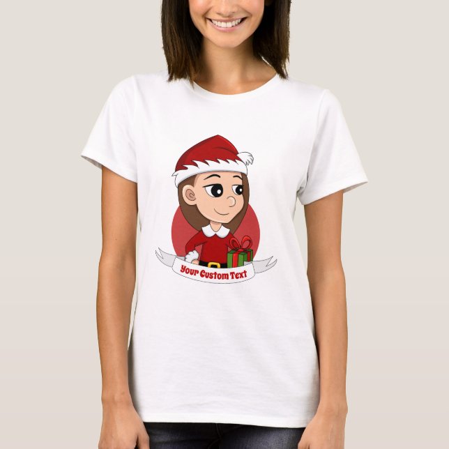 Camiseta Navidades chica personalizado T-Shirt (Anverso)