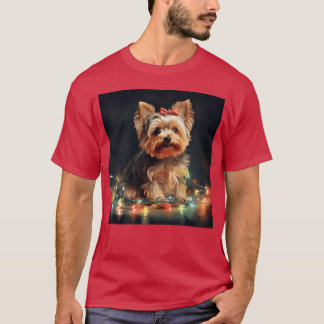 Camiseta Navidades chica Yorkie