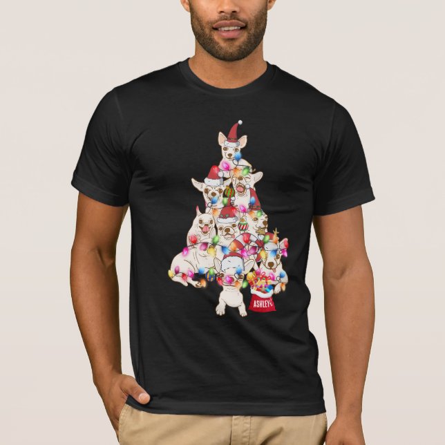 Camiseta Navidades Chihuahua Perro cachorro (Anverso)