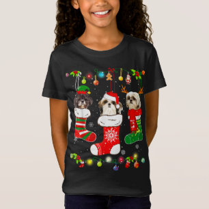 Camiseta Navidades chiítas de perro alumbran amor de perros
