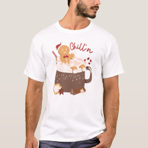 Camiseta Navidades chilenos Chocolate caliente y Gingerbrea
