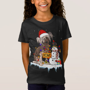 Camiseta Navidades chinos de perros callejeros Snowman Xmas
