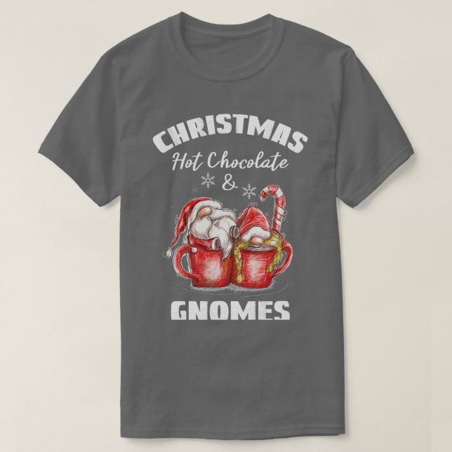 Camiseta Navidades Chocolate Caliente Y Gnome (Diseño del anverso)