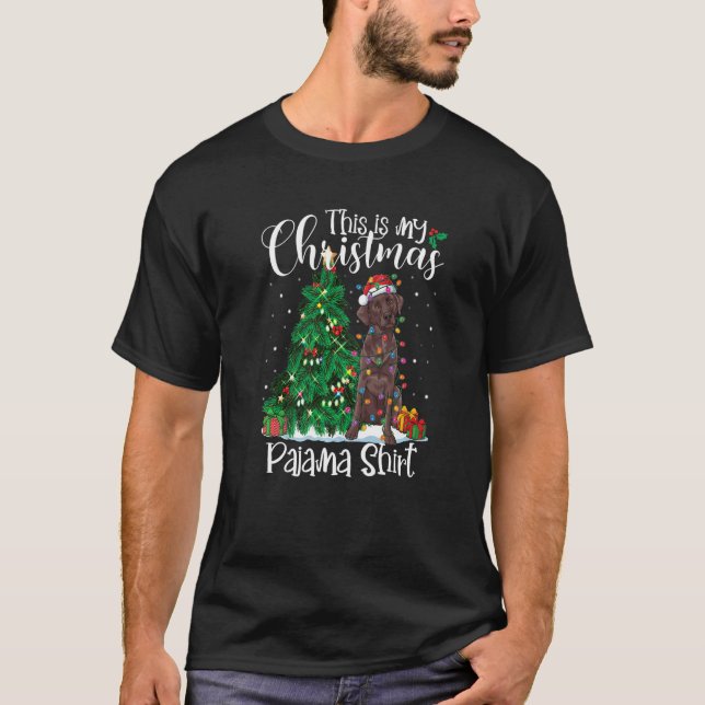 Camiseta Navidades Chocolate Lab Labrador Pajama Perro Navi (Anverso)