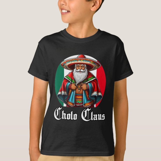 Camiseta Navidades Cholo - Cholo Claus - Divertido Santa Me (Anverso)