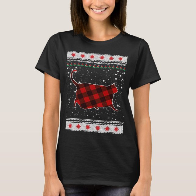 Camiseta Navidades Chonk de animales de la Red Plaid Sweate (Anverso)