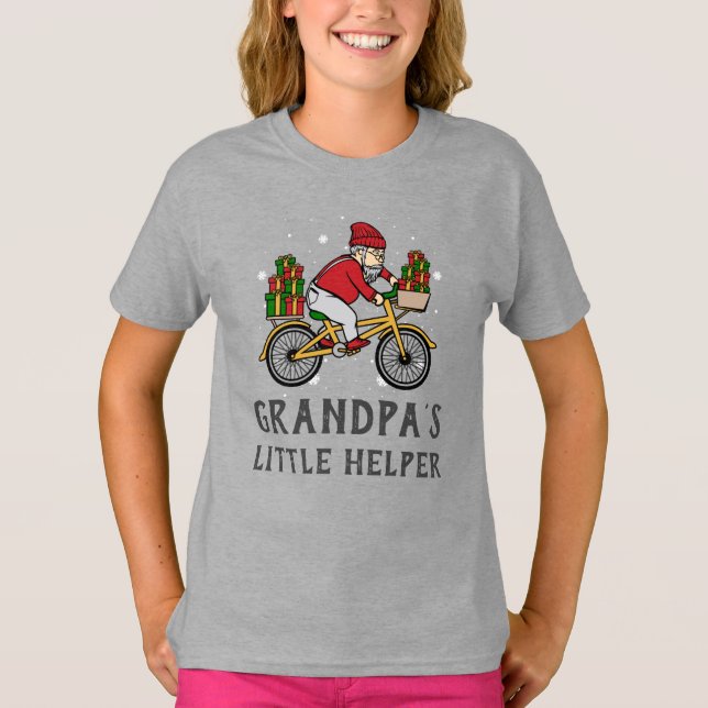 Camiseta Navidades ciclistas personalizados emparejan camis (Anverso)