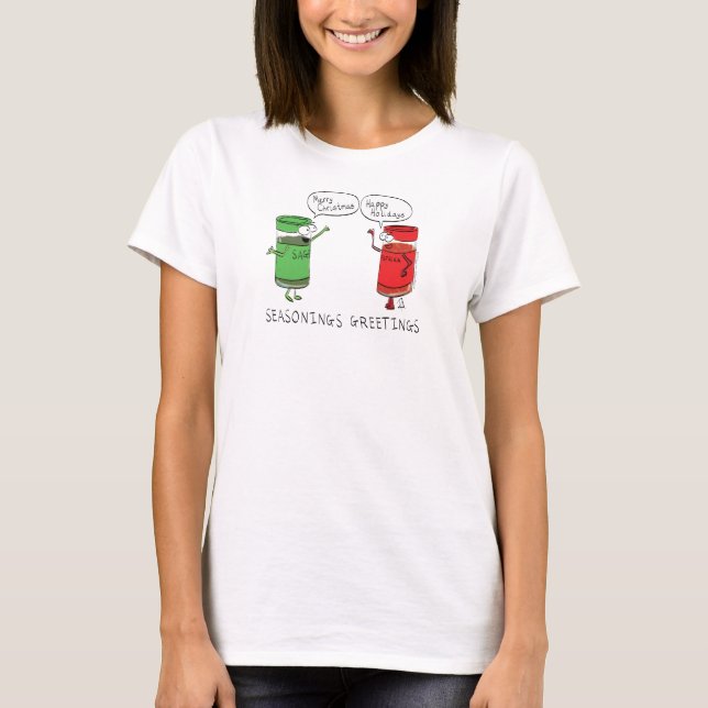 Camiseta Navidades cocinando especias divertidas para el ch (Anverso)