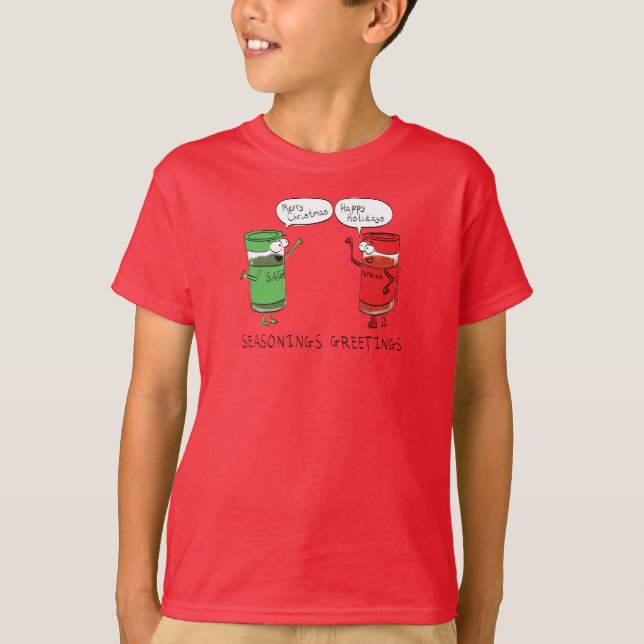 Camiseta Navidades cocinando especias divertidas para el ch (Anverso)