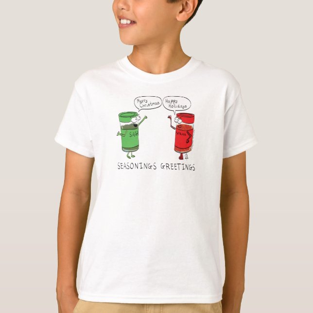 Camiseta Navidades cocinando especias divertidas para el ch (Anverso)