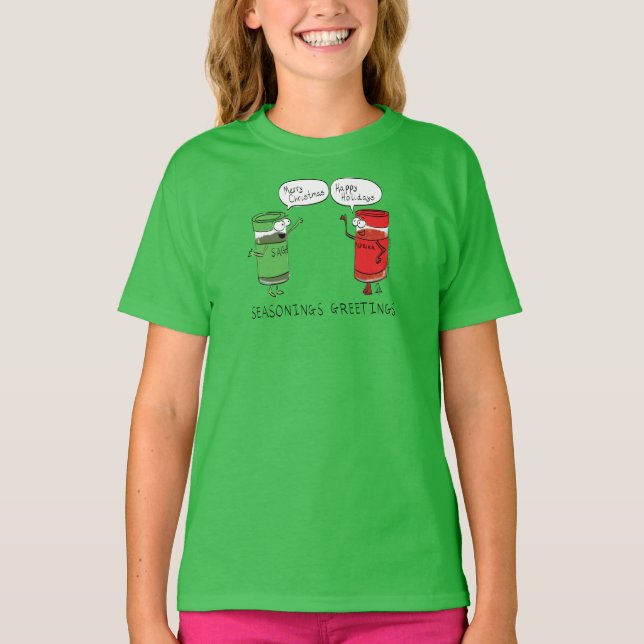 Camiseta Navidades cocinando especias divertidas para el ch (Anverso)