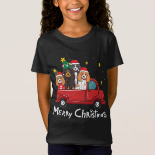 Camiseta Navidades Cocker Spaniel Truck Tree Dog Mom Xmas D