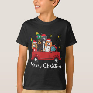 Camiseta Navidades Cocker Spaniel Truck Tree Dog Mom Xmas D