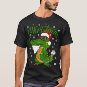 Camiseta Navidades cocodrilo lagarto Navidad ropa de invier