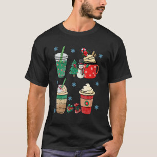 Camiseta Navidades Coffee Peppermint Iced Latte Sweets Snow