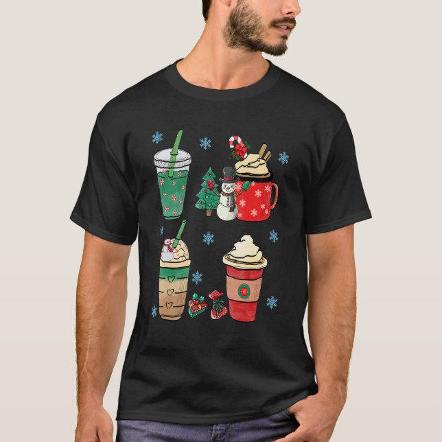 Camiseta Navidades Coffee Peppermint Iced Latte Sweets Snow (Anverso)