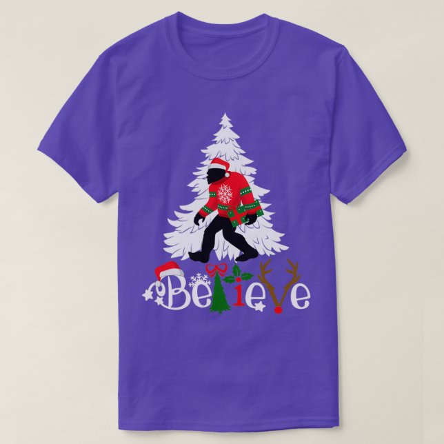 Camiseta Navidades coincidentes Pajamas Familia Bigfoot Cre (Diseño del anverso)