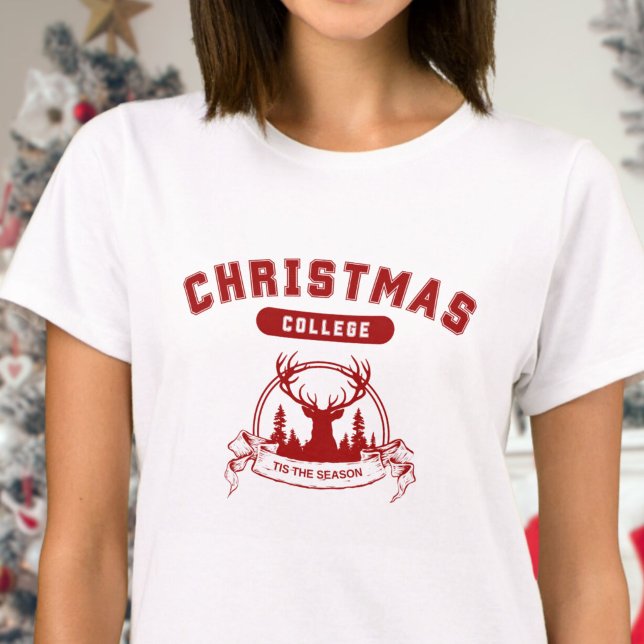 Camiseta Navidades Colegio Varsity Tipografía Roja (Subido por el creador)