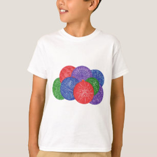 Camiseta Navidades coloridos Bolas Dibujar cuadros