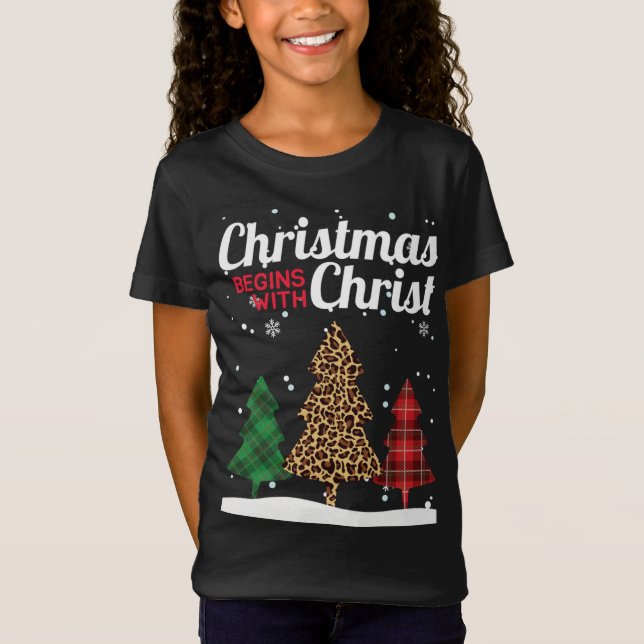 Camiseta Navidades Comienza Con Cristo Tocado De Búfalo Jag (Anverso)