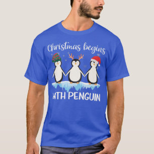 Camiseta Navidades comienzan con activista animal pingüino