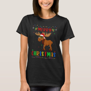 Camiseta Navidades con alce ligero de Navidad Pajama