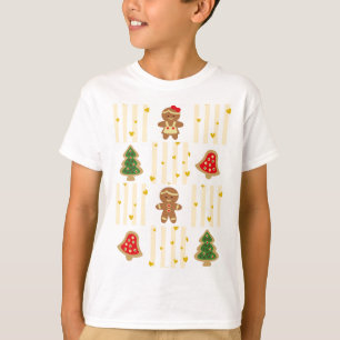 Camiseta Navidades con cocina y franjas amarillas