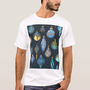 Camiseta Navidades Con Decoraciones Vintage Y Dibujadas A M
