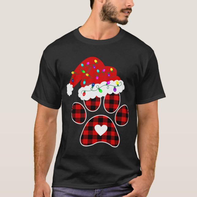 Camiseta Navidades con manto de búfalo pelean con perro de  (Anverso)