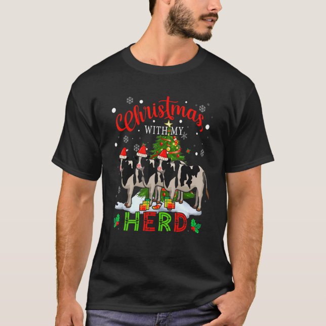 Camiseta Navidades Con Mi Heredero Tres Vacas Granjero X M (Anverso)