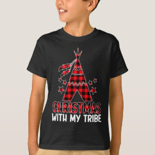 Camiseta Navidades Con Mi Tribus Familia De Búfalos De Navi