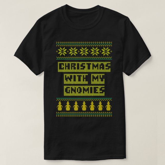 Camiseta Navidades Con Mis Gnomies Amigos Navidades De Xmas (Diseño del anverso)