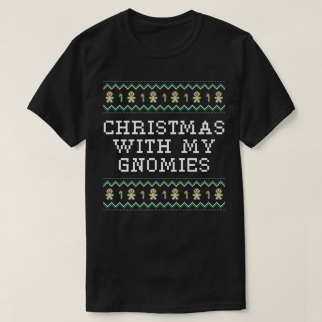 Camiseta Navidades Con Mis Gnomies Amigos Navidades De Xmas (Diseño del anverso)