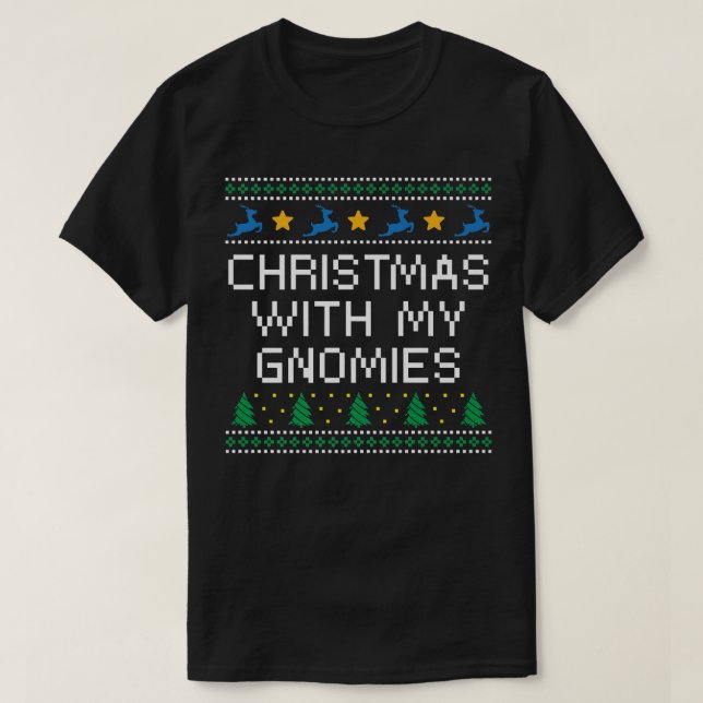 Camiseta Navidades Con Mis Gnomies Amigos Navidades De Xmas (Diseño del anverso)