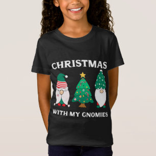 Camiseta Navidades Con Mis Gnomies Divertidos Gnome Pun Xma