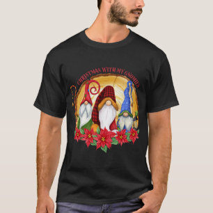 Camiseta Navidades Con Mis Gnomies Tres Gnomis Con Whimsi