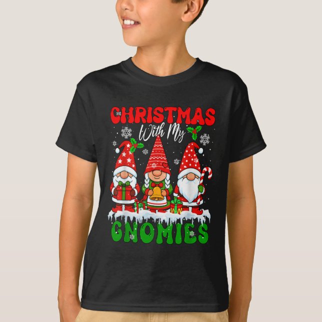 Camiseta Navidades Con Mis Gnomies Xmas Tres Santa Gnomes (Anverso)
